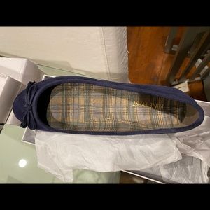 Nine West blue suede ballet flats new in box never worn